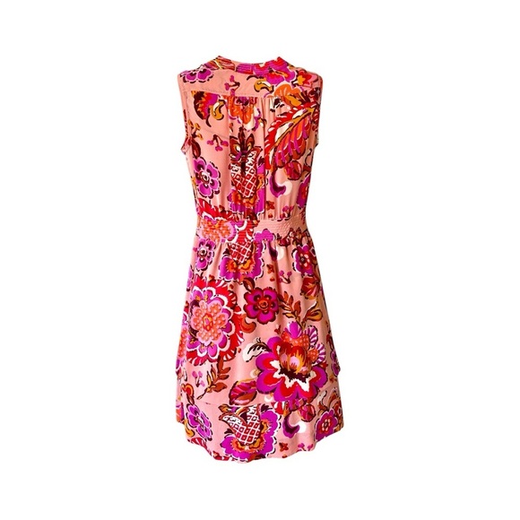 TORY BURCH, WOMENS SILK DRESS. PINK GRAPEFRUIT, WILDFLOWER DRESS. SIZE 4 - Picture 3 of 16